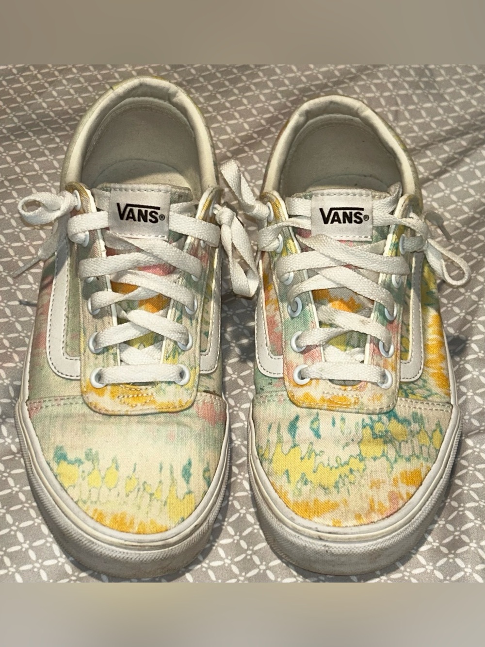 Vans Ward Psychedelic Tie Dye Low Top Women Sneakers - Multi-color